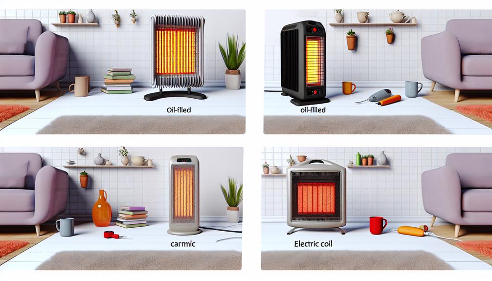 different types of heaters